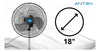 Ventilador 18in, 85w Antek, 3 Aspas Metalicas Estructura Negro Aspas Plateado Diámetro 45.72 cm Material de las aspas Metal