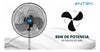 Ventilador 18in, 85w Antek, 3 Aspas Metalicas Estructura Negro Aspas Plateado Diámetro 45.72 cm Material de las aspas Metal