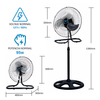 Ventilador De 18 PuLG, 95w Potencia, 3 En 1 - Antek Cobre Estructura Negro Aspas Aluminio Diámetro 68.58 Cm Frecuencia 60 Material De Las Aspas Metaliámetro 45.72 cm Material de las aspas Metal