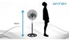 Ventilador 18in, 85w Antek, 3 Aspas Metalicas Estructura Negro Aspas Plateado Diámetro 45.72 cm Material de las aspas Metal