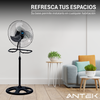 Ventilador De 18 PuLG, 95w Potencia, 3 En 1 - Antek Cobre Estructura Negro Aspas Aluminio Diámetro 68.58 Cm Frecuencia 60 Material De Las Aspas Metaliámetro 45.72 cm Material de las aspas Metal